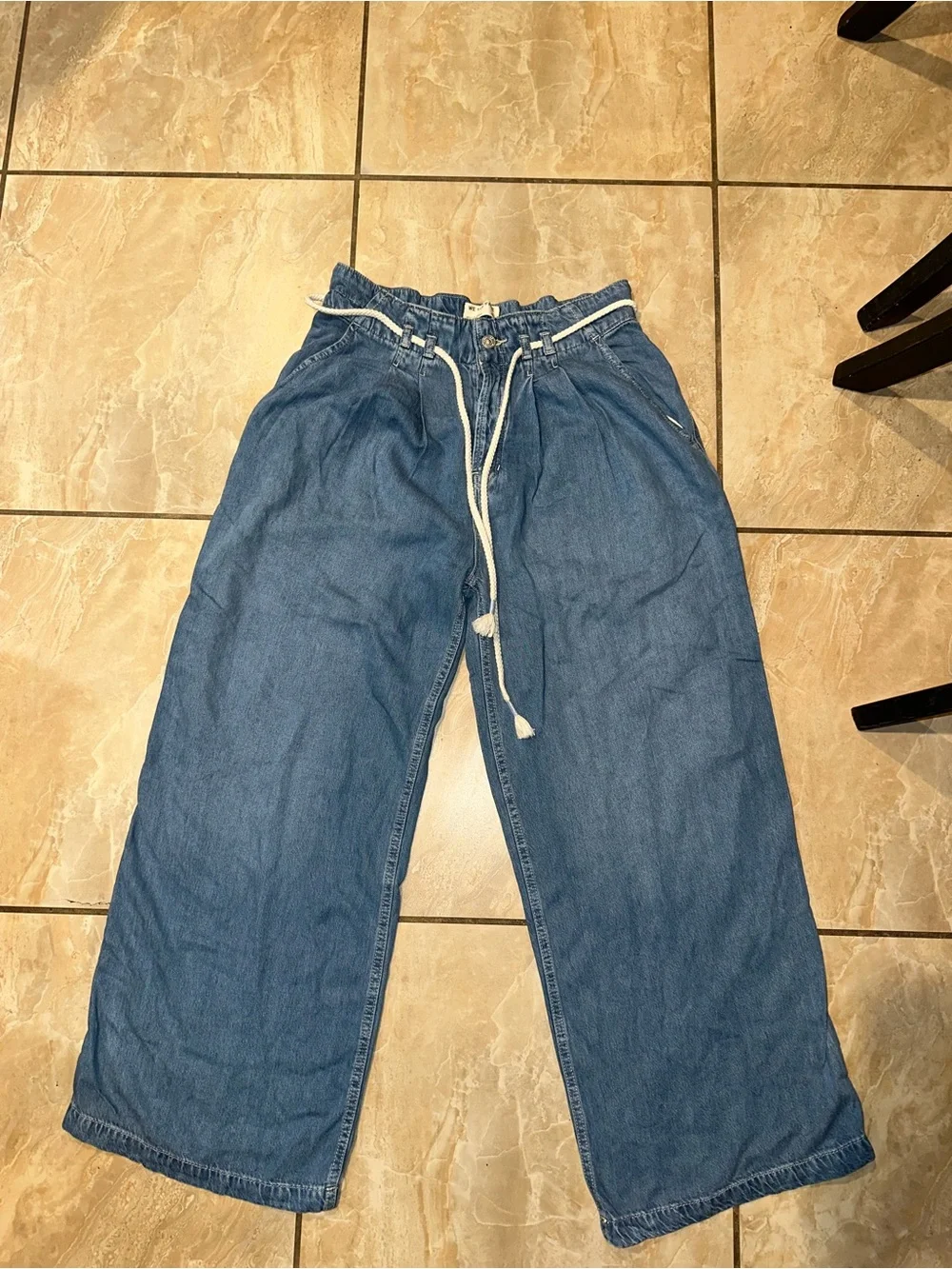 Free People We The Free Luna Denim Pull On Jean Size M - Picture 1 of 5